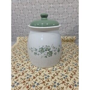 Corelle Coordinates Jay Imports CALLAWAY GREEN IVY Large 10" Cookie Jar Canister